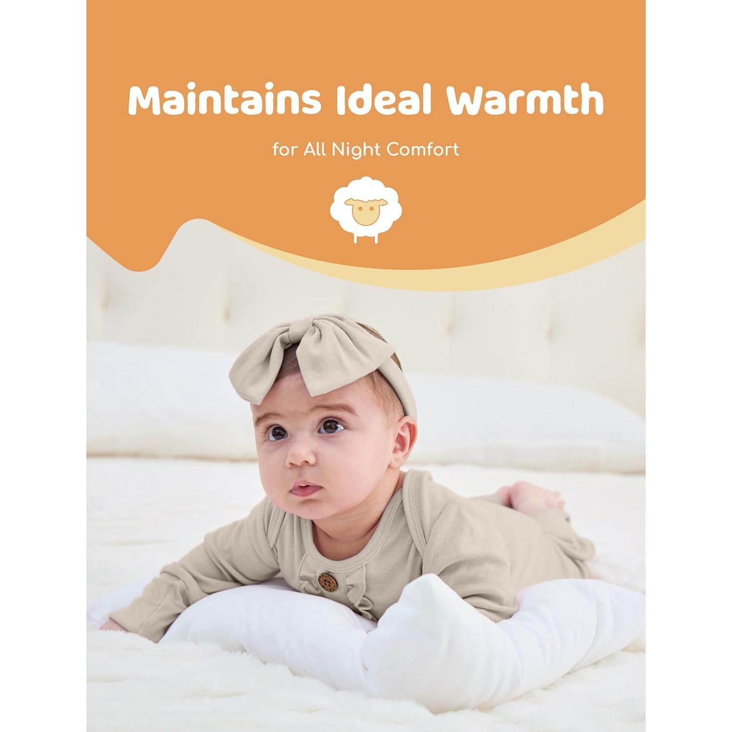 Saco de Dormir PATPAT para Bebé 0-3 Meses Tencel y Lana