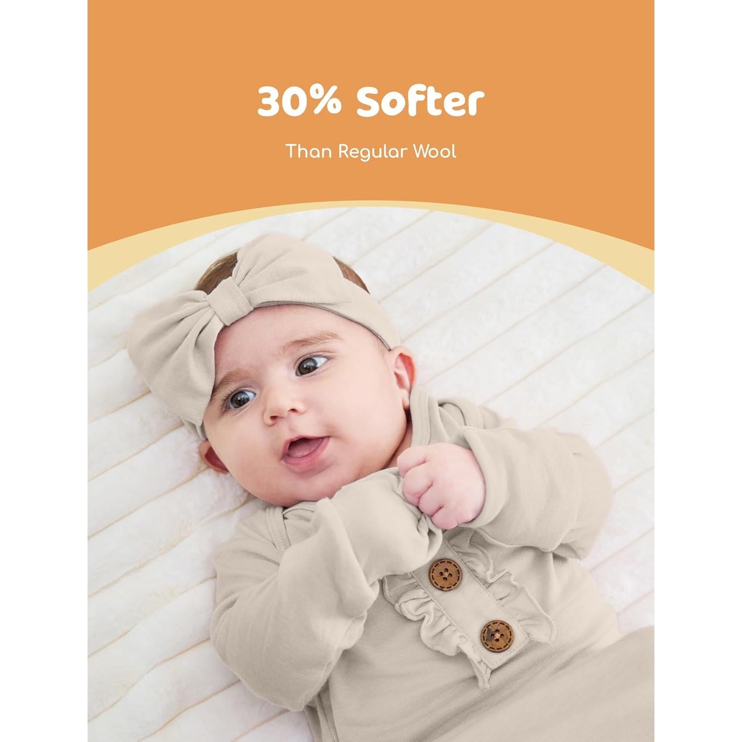 Saco de Dormir PATPAT para Bebé 0-3 Meses Tencel y Lana