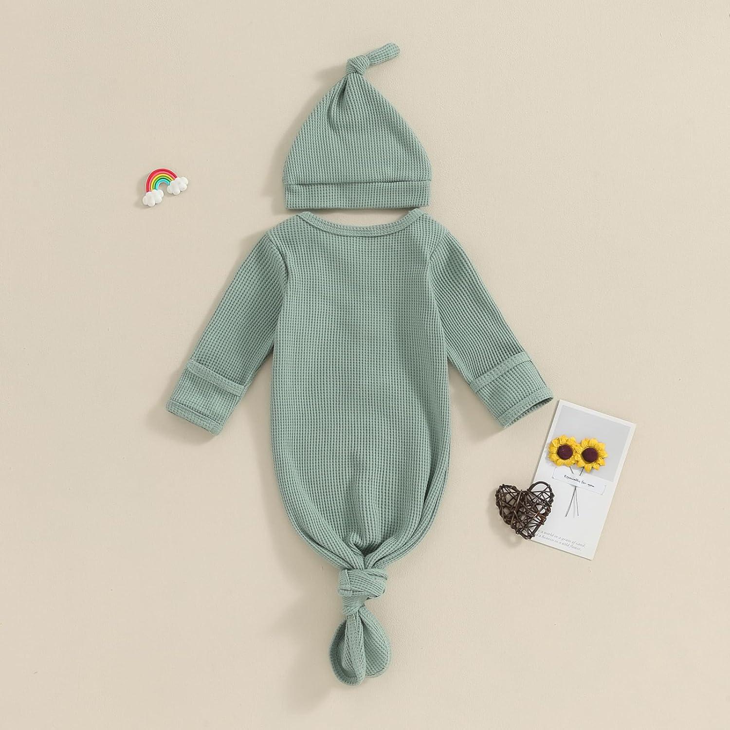 Conjunto Gown Anudado Bebé Unisex BULINGNA 0-3 Meses Verde