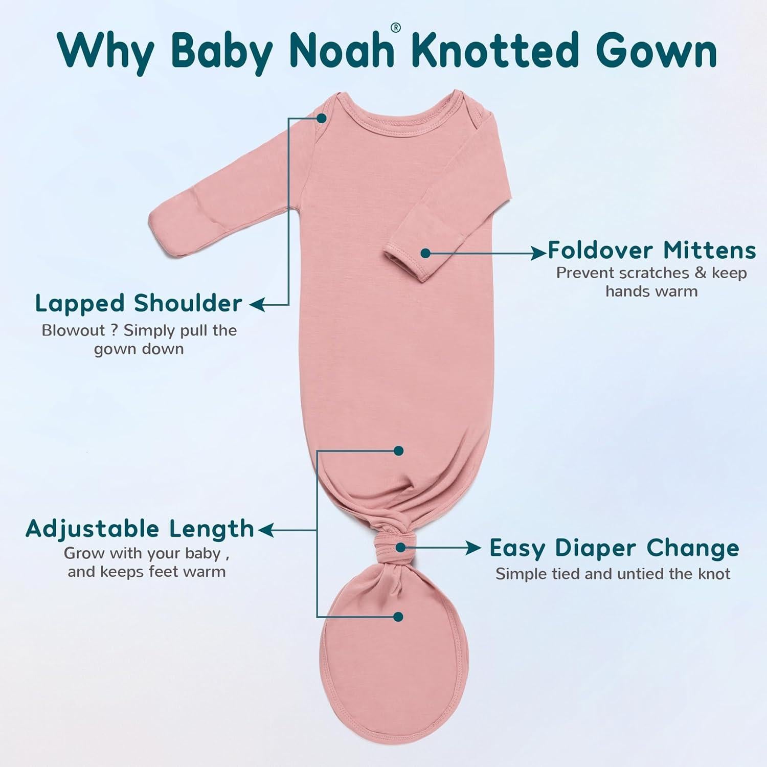 Conjunto de Sueño Ultra Suave Baby Noah 0-3M 2PK Niños