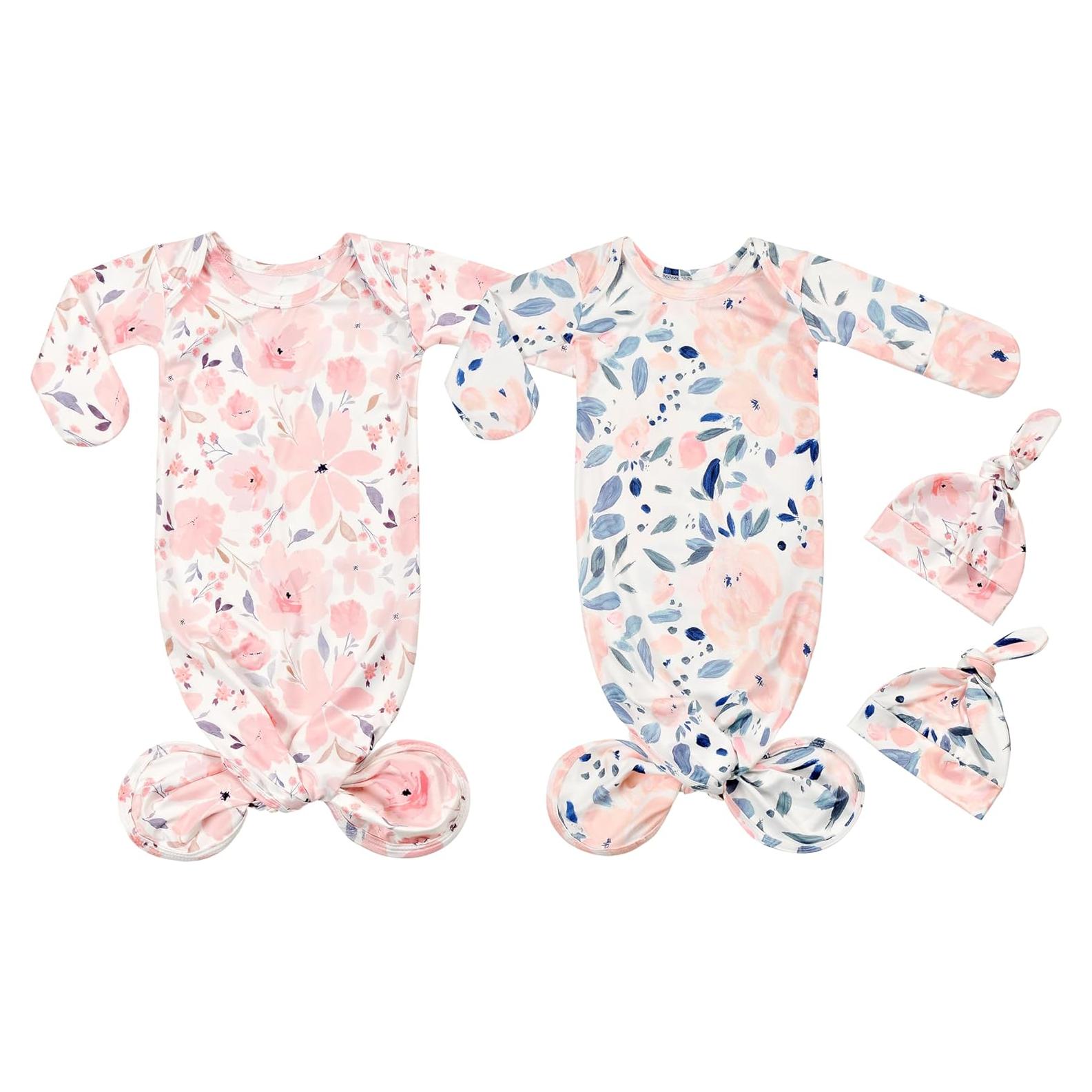 Vestido de dormir anudado Vollmic para bebé 0-3 meses rosa