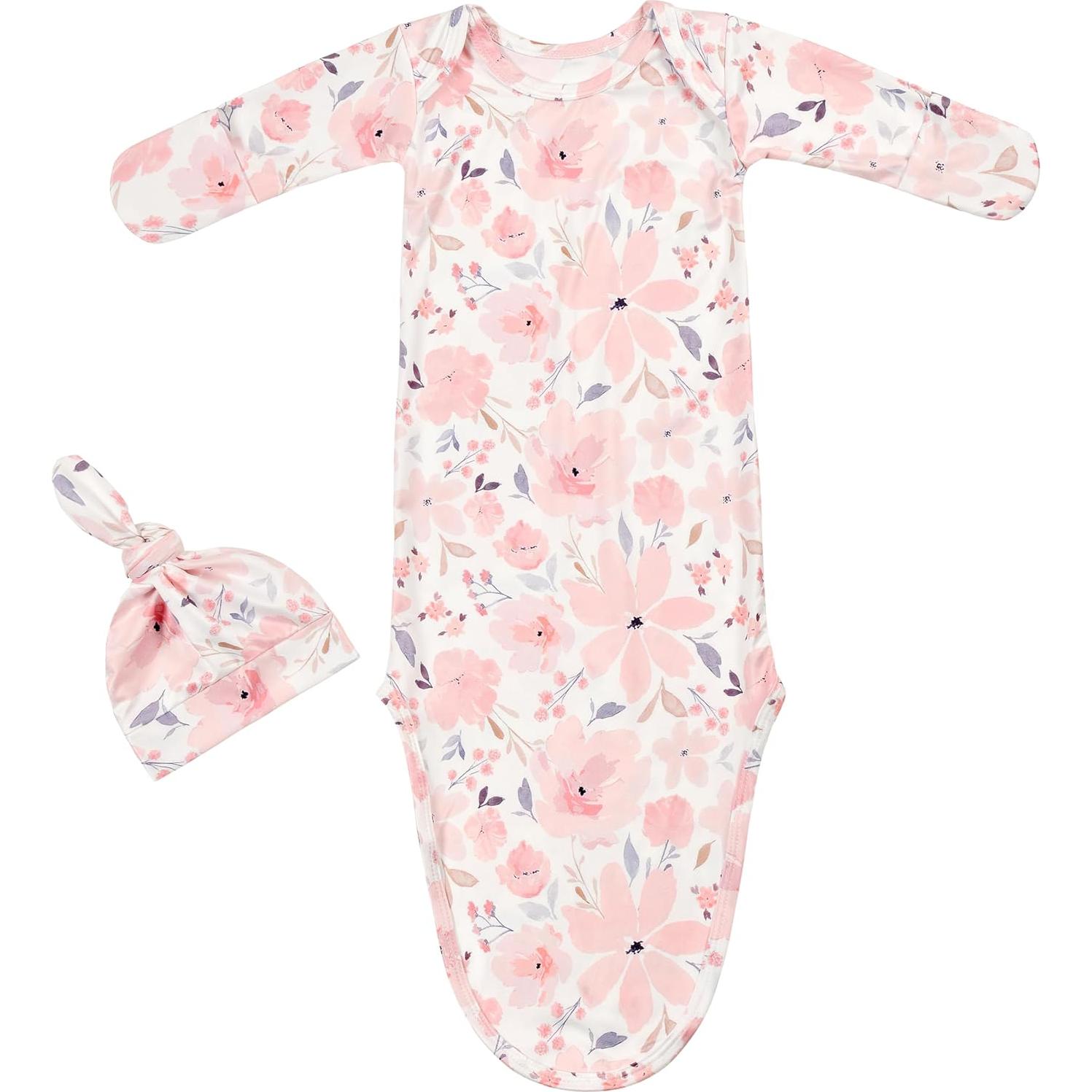 Vestido de dormir anudado Vollmic para bebé 0-3 meses rosa