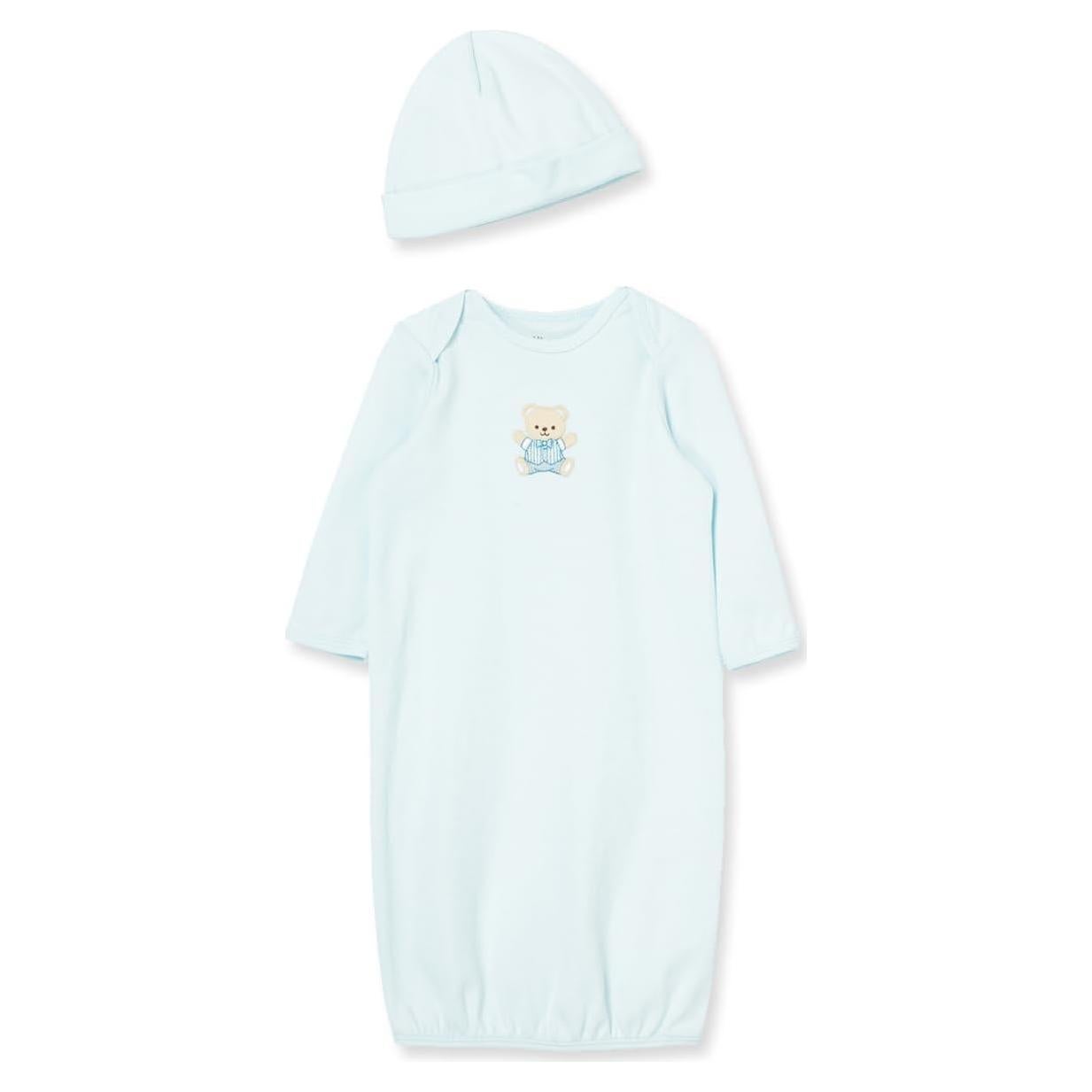 Set de 2 Piezas Camisón y Gorra Little Me 0-3 Meses Algodón