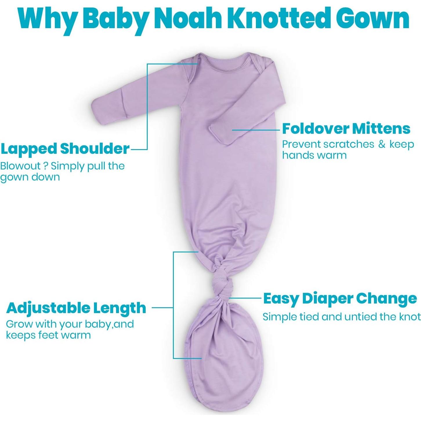 Vestido Anudado para Bebé HOCC 0-3 Meses Suave y Seguro