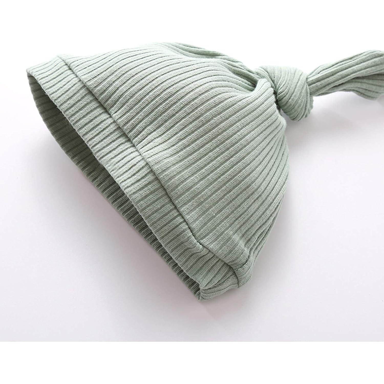 BASKOPA Gown Knotted Unisex Bebé 0-6 Meses Verde con Gorra