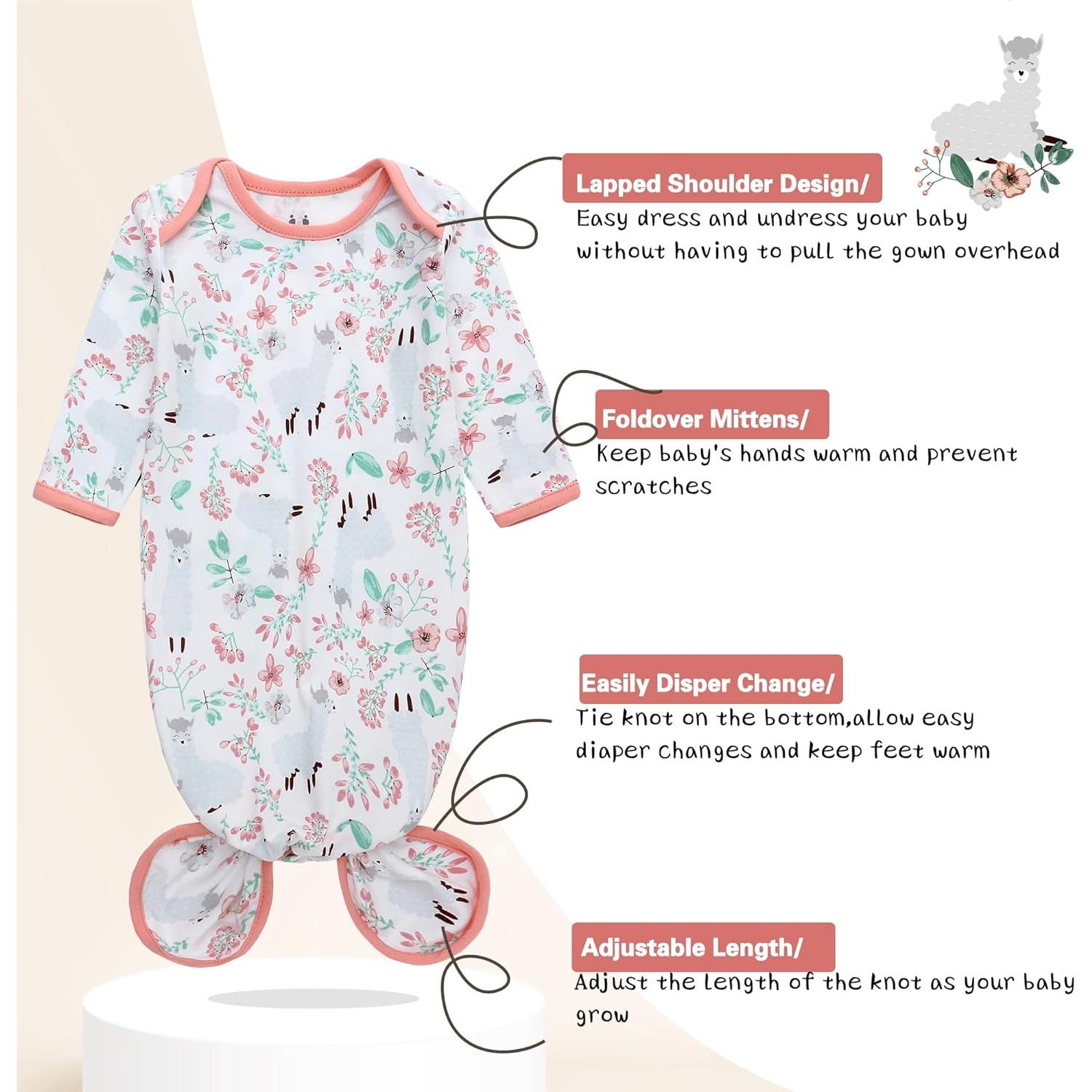 Conjunto de Gowns Anudados para Bebé Milagroso 6-12 Meses