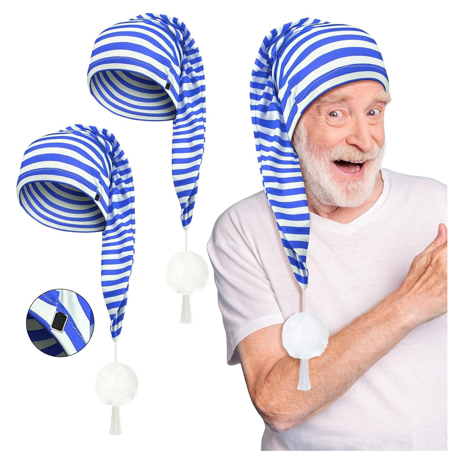 Gorro Nocturno Ajustable Eurzom para Hombre - 2 Piezas Rayas