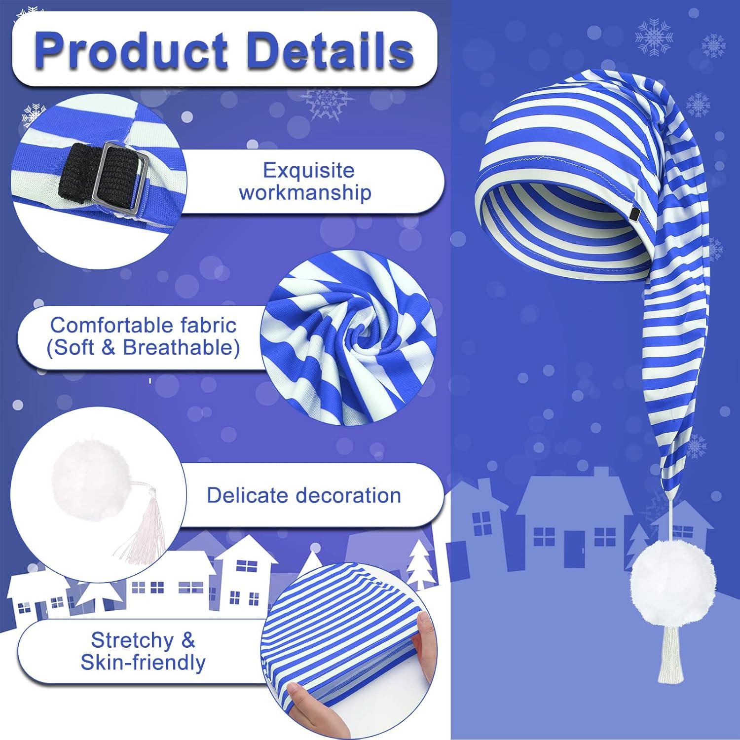 Gorro Nocturno Ajustable Eurzom para Hombre - 2 Piezas Rayas