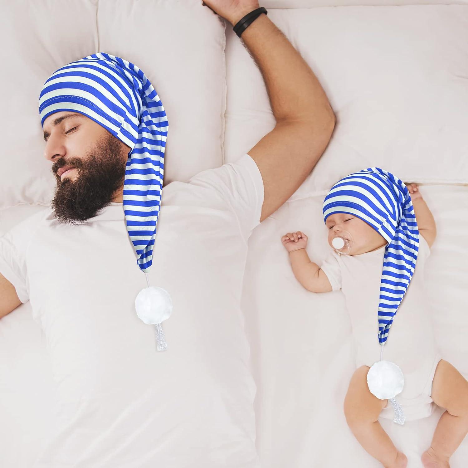 Gorro Nocturno Ajustable Eurzom para Hombre - 2 Piezas Rayas