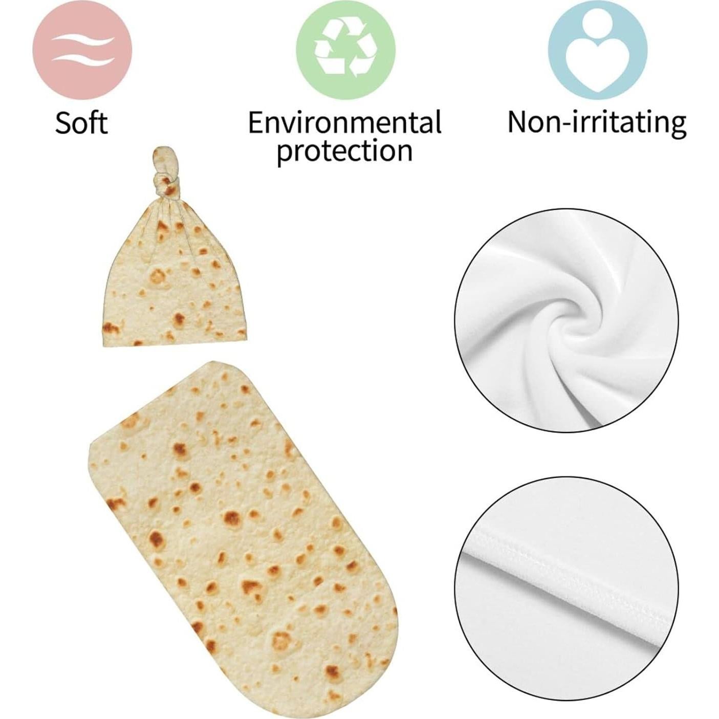 Manta de Envuelo para Bebé Jarverce Burrito Suave 29x53cm