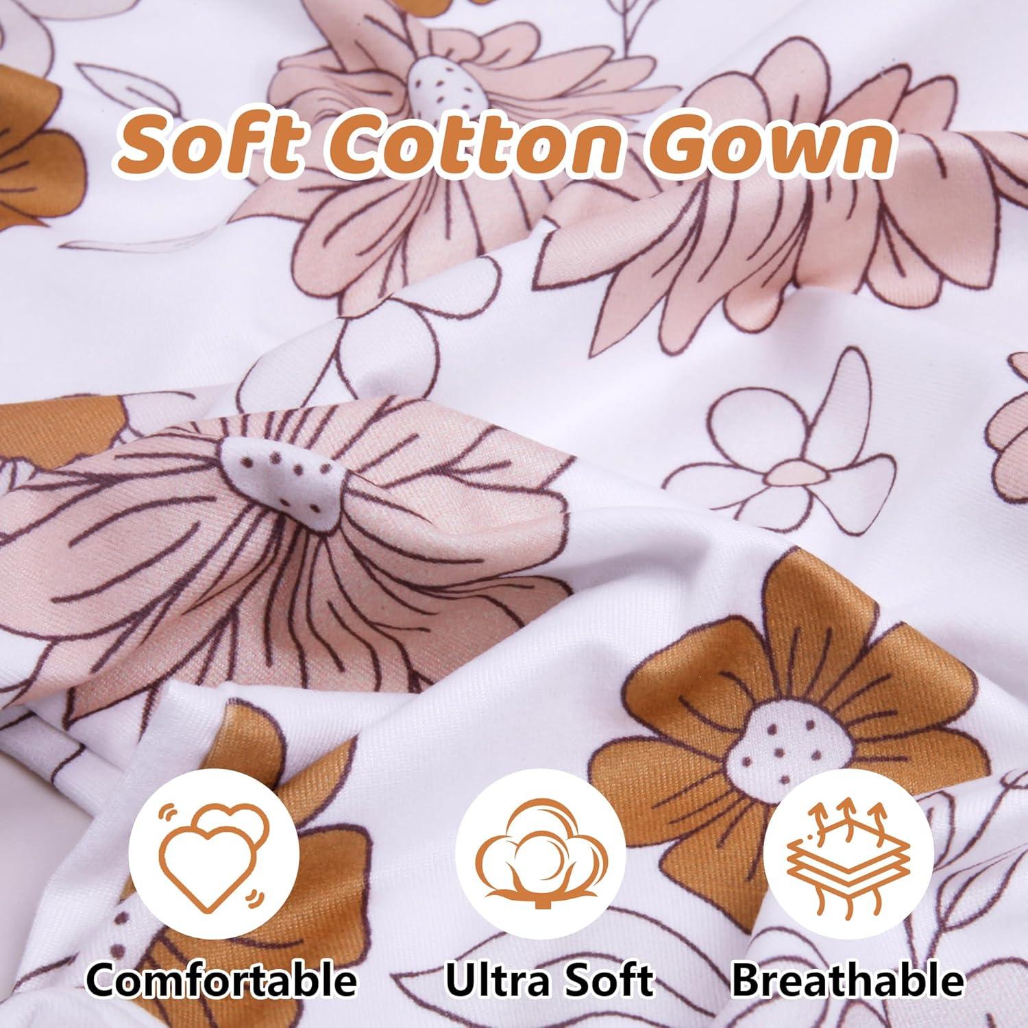 Vestido de Bebé Niña Recién Nacida Mikccer 0-6 Meses con Guantes