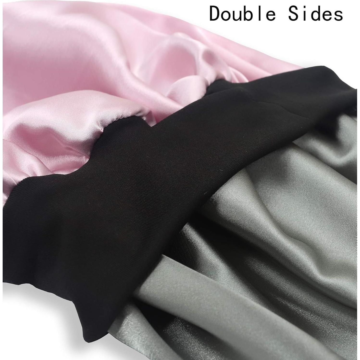 Bonete de Satén para Niños SENGTERM Doble Capa Rosa