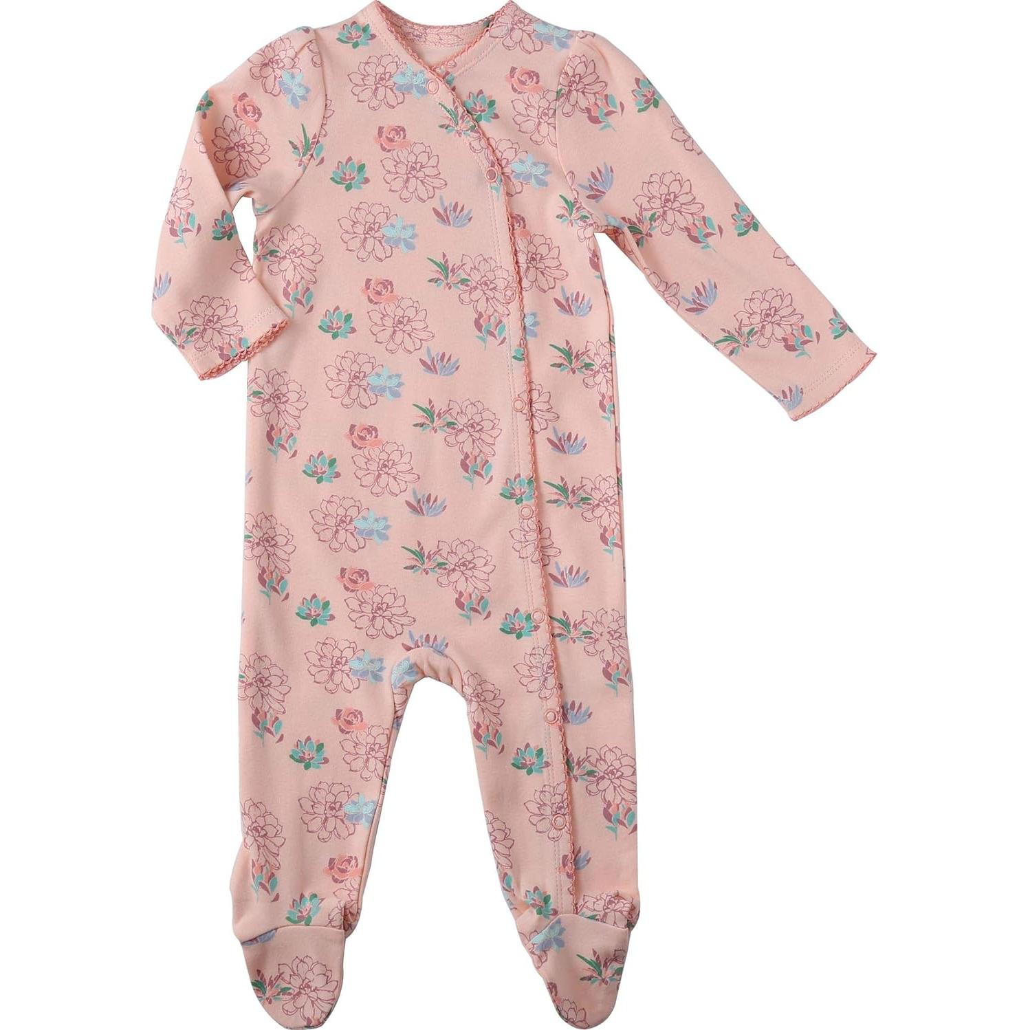 Pijama de bebé Asher y Olivia 100% Algodón Flores Ruborizadas 6-9 Meses