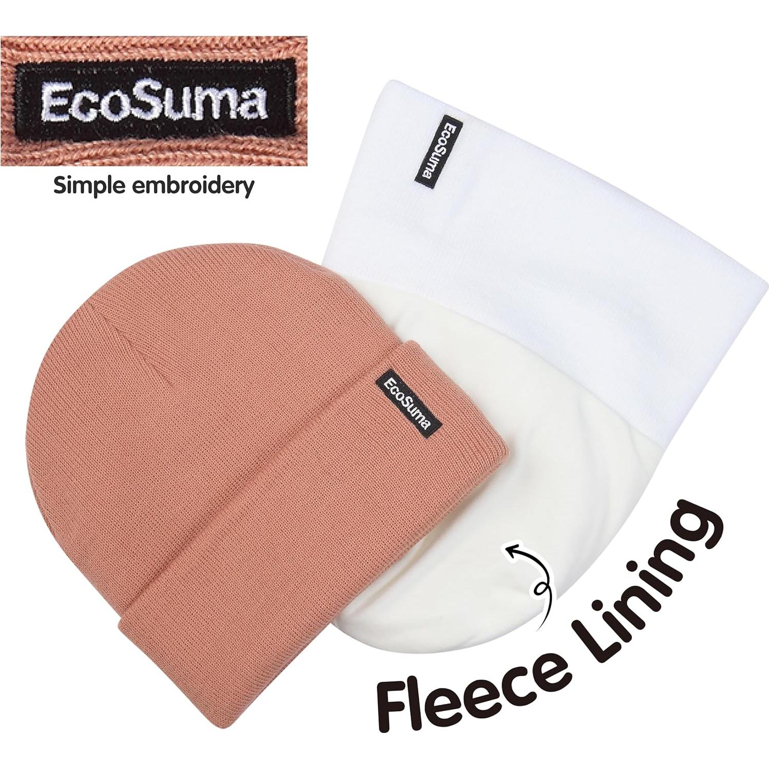 Paquete de 2 Gorras de Invierno EcoSuma para Bebés 0-8 Años