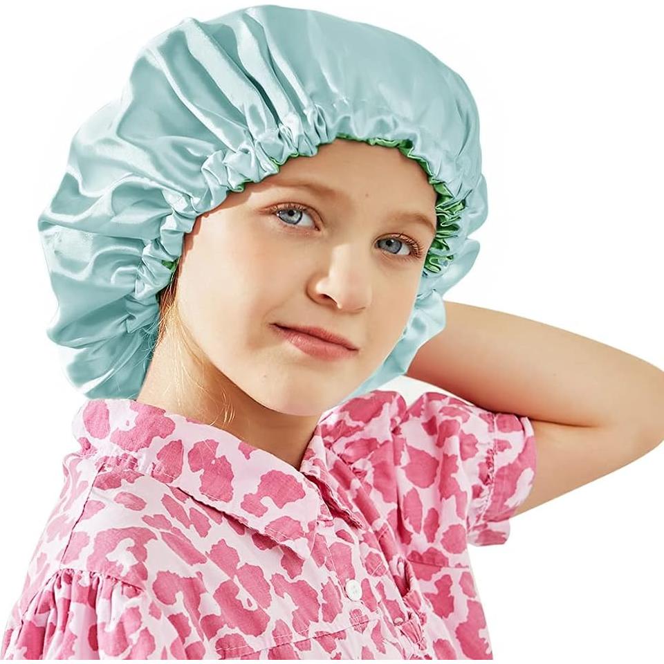 Gorro de Sueño de Satén ELIHAIR Ajustable para Niños X-Large