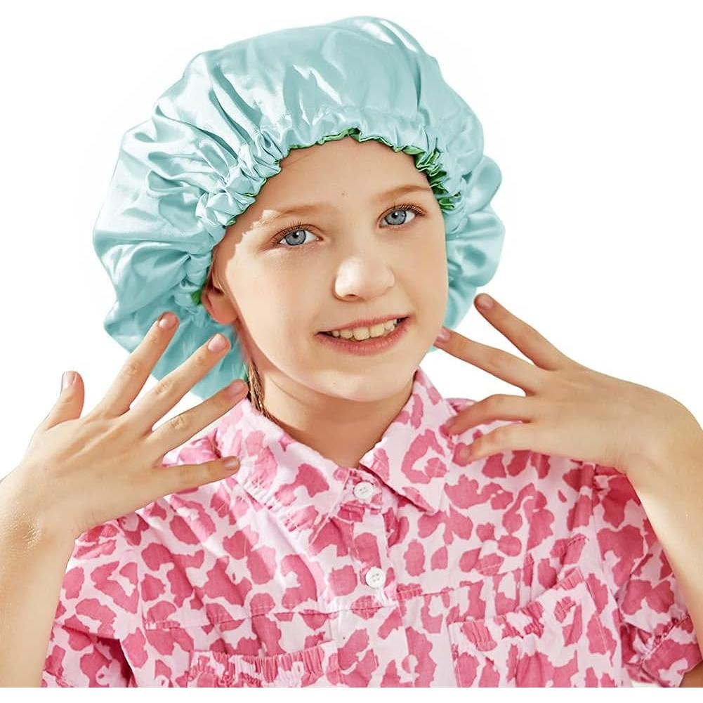 Gorro de Sueño de Satén ELIHAIR Ajustable para Niños X-Large