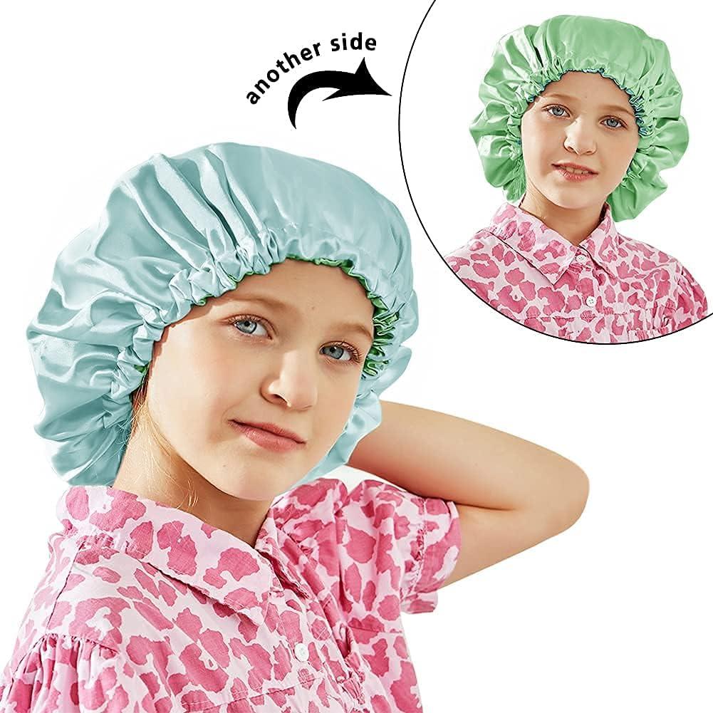 Gorro de Sueño de Satén ELIHAIR Ajustable para Niños X-Large