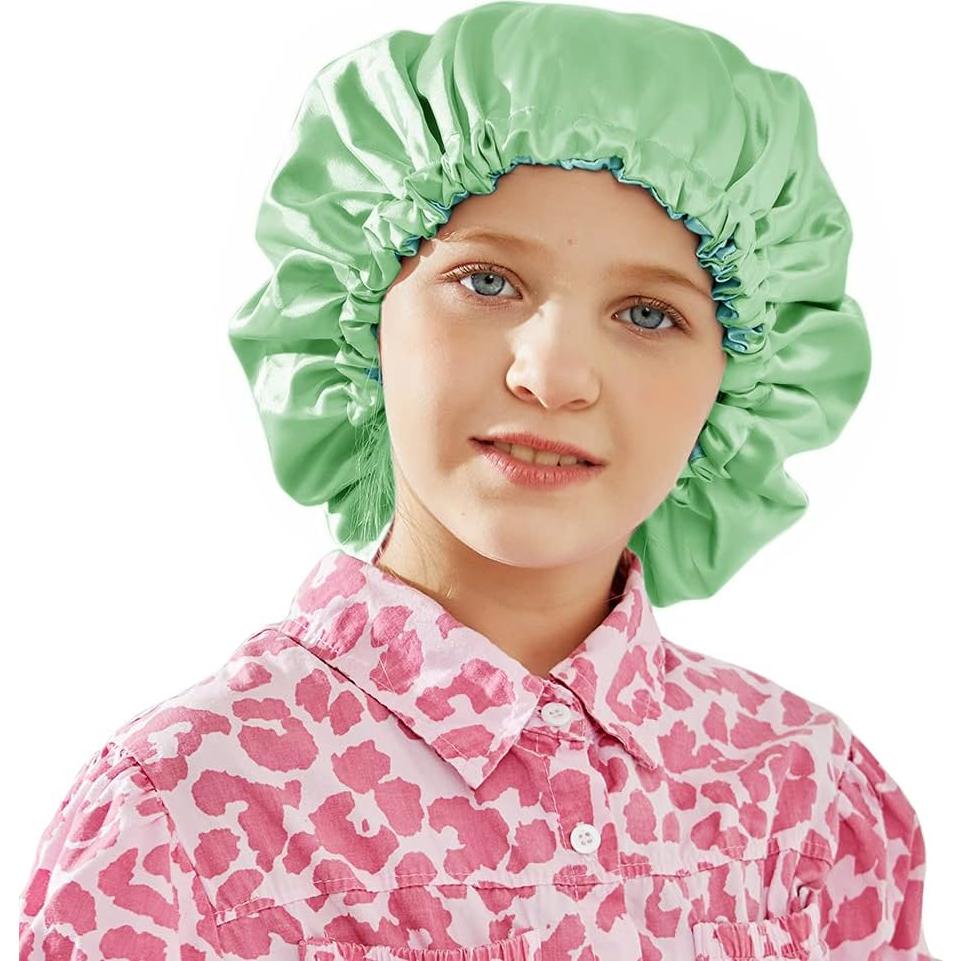 Gorro de Sueño de Satén ELIHAIR Ajustable para Niños X-Large