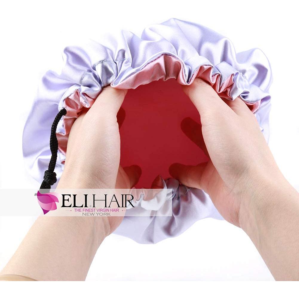 Gorro de Satén Ajustable para Dormir Niños ELIHAIR Rosa/Púrpura