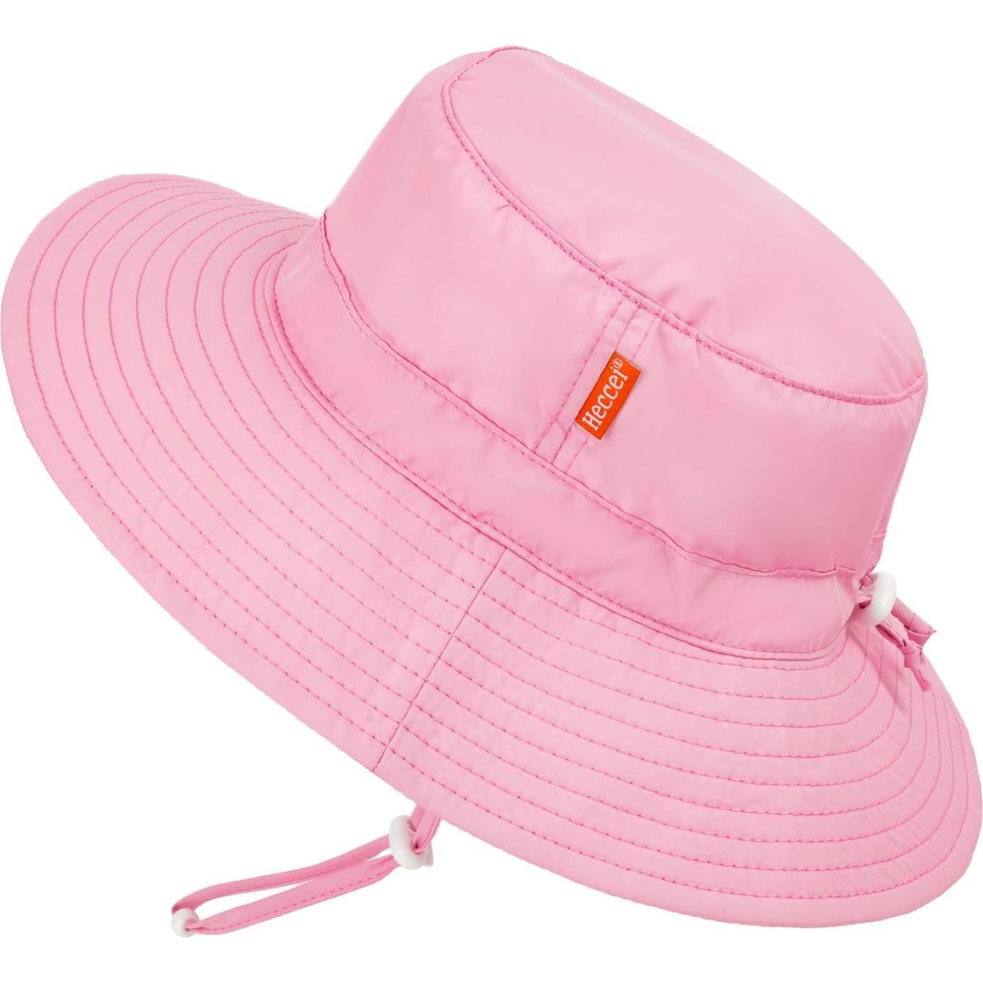 Gorro de sol HECCEI para bebé UPF 50+ ajustable rosa 6-24 meses