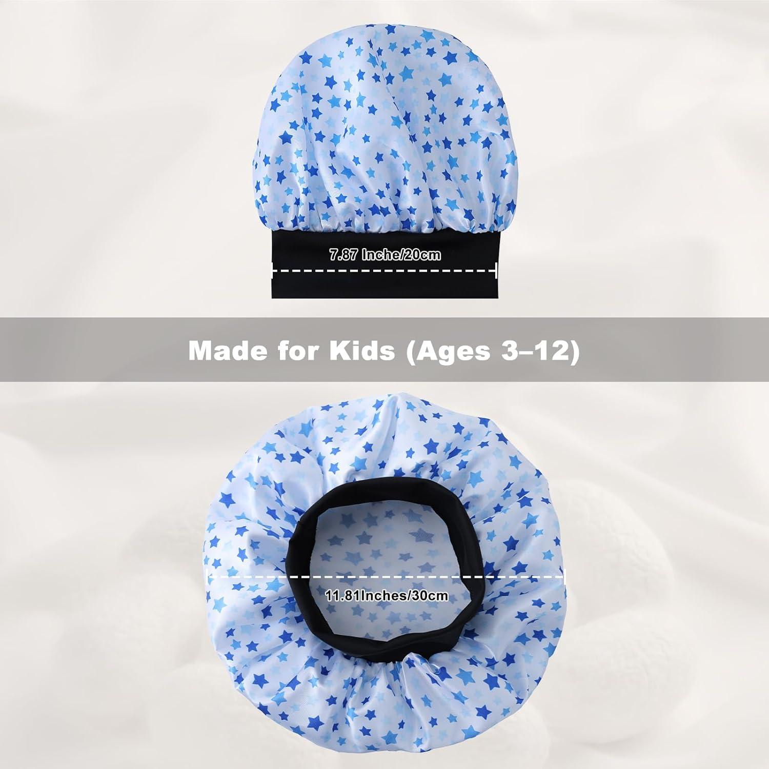 Gorro de Seda para Dormir Niñas 2PCS Suave y Ajustable
