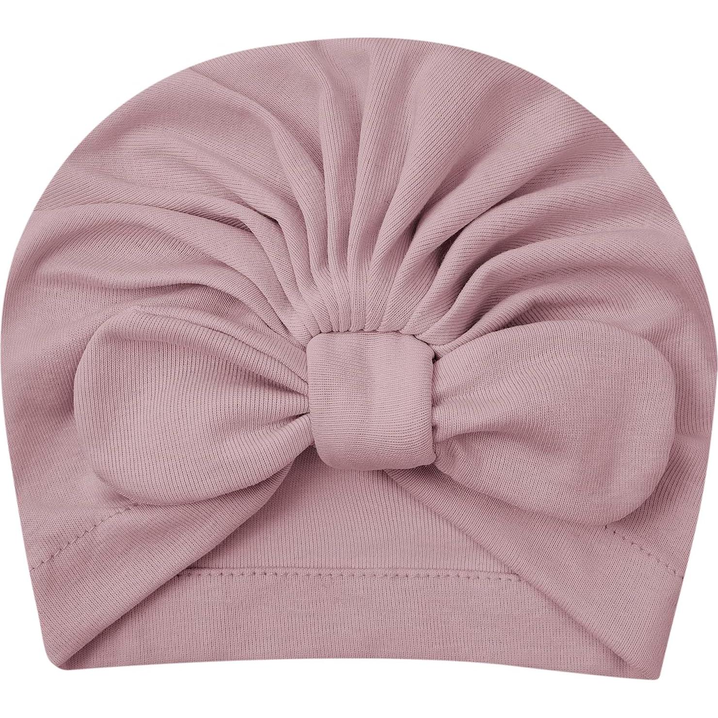 Gorro Beanie para Bebé Niña con Lazo de Algodón - Talla Única