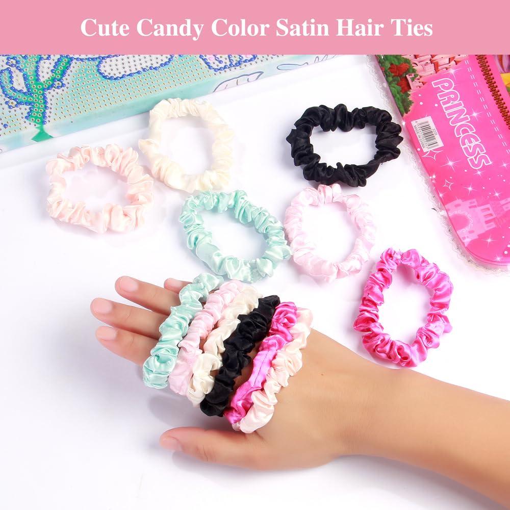 Bonetes de Satén para Niñas Heniho - 3 Piezas con Scrunchies