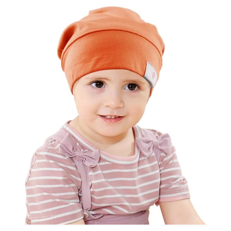 Gorro de Satén Ajustable para Dormir Niña Bebé Algodón