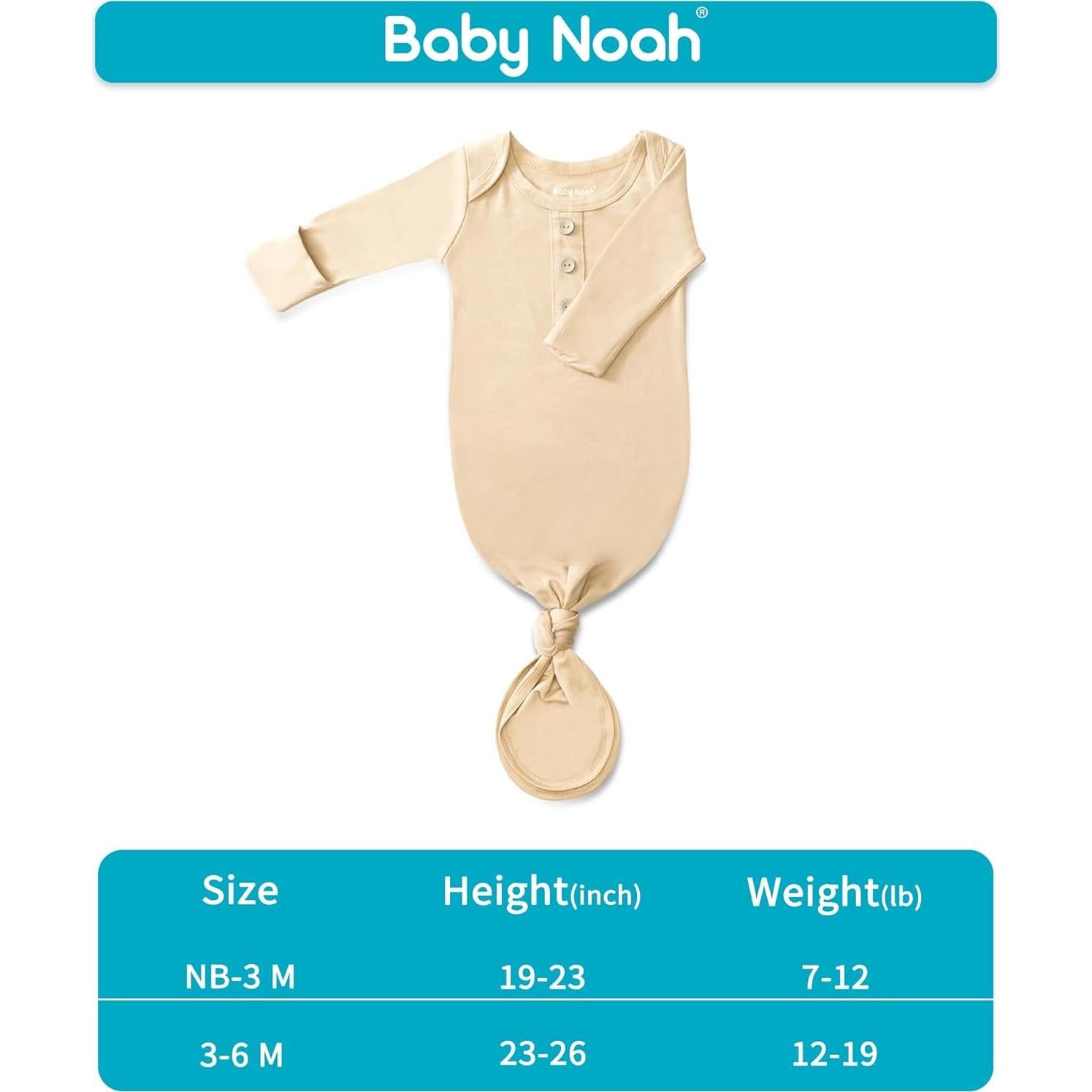 Vestido Anudado Bebé Recién Nacido 0-3 Meses con Sombrero