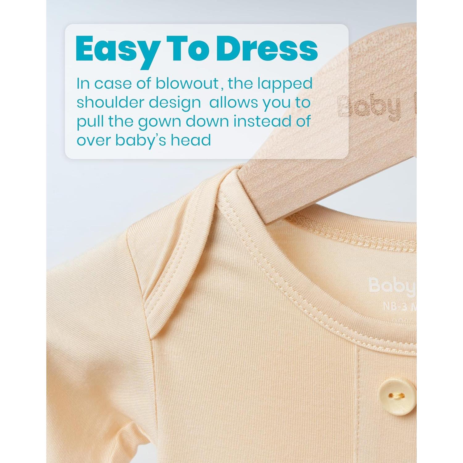 Vestido Anudado Bebé Recién Nacido 0-3 Meses con Sombrero