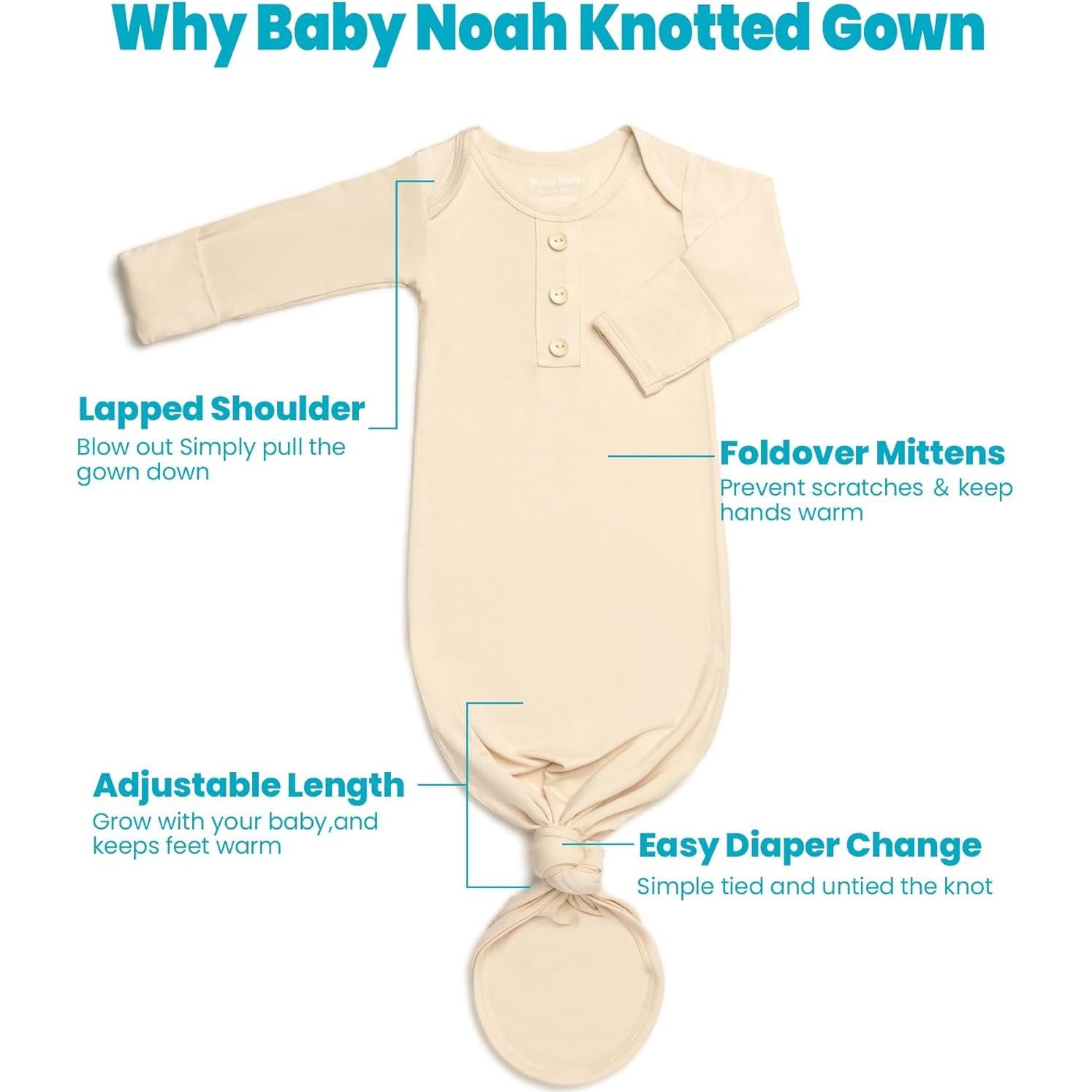 Vestido Anudado Bebé Recién Nacido 0-3 Meses con Sombrero