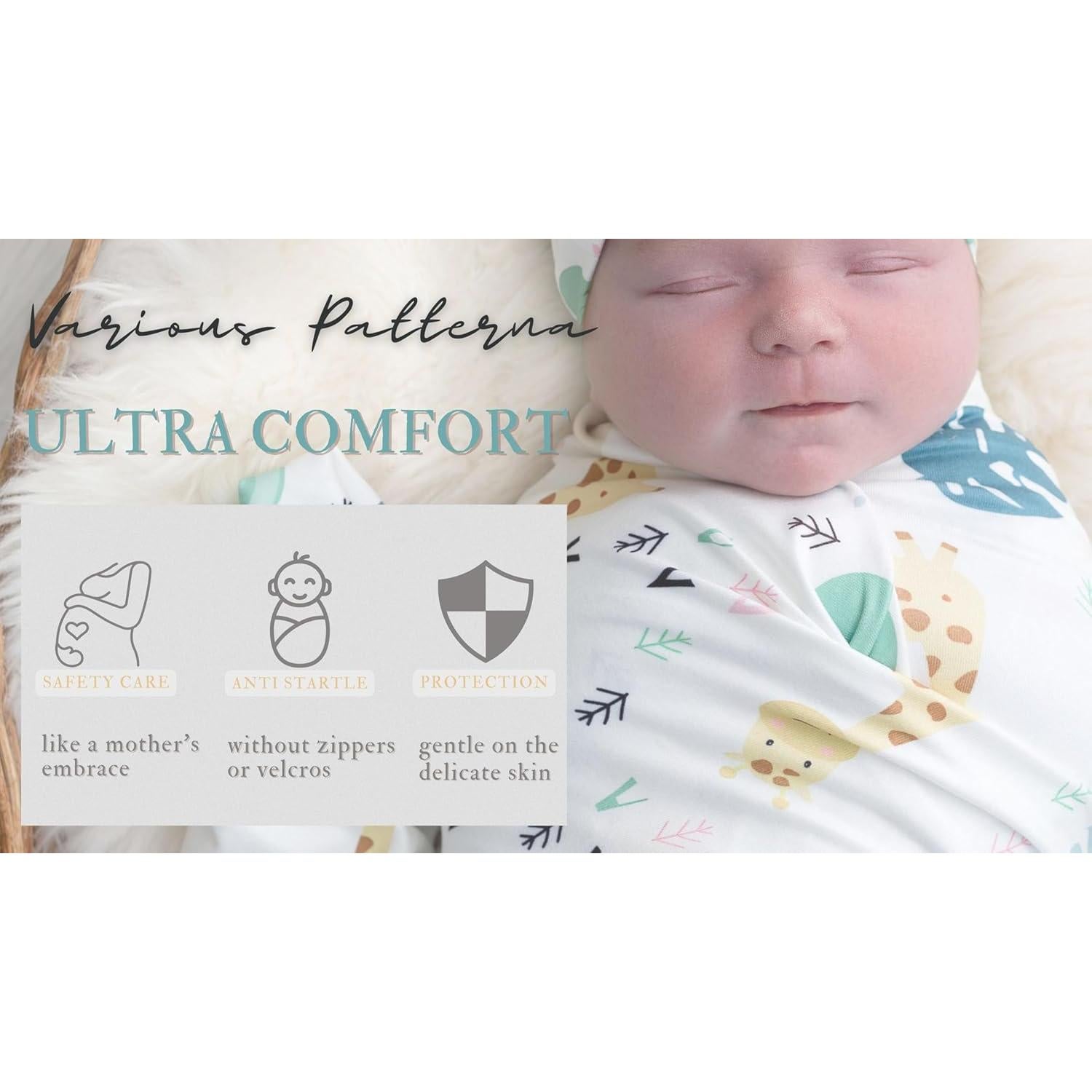 Conjunto Manta y Gorra Bebé Terriboo Estampado Animales 80x80 cm