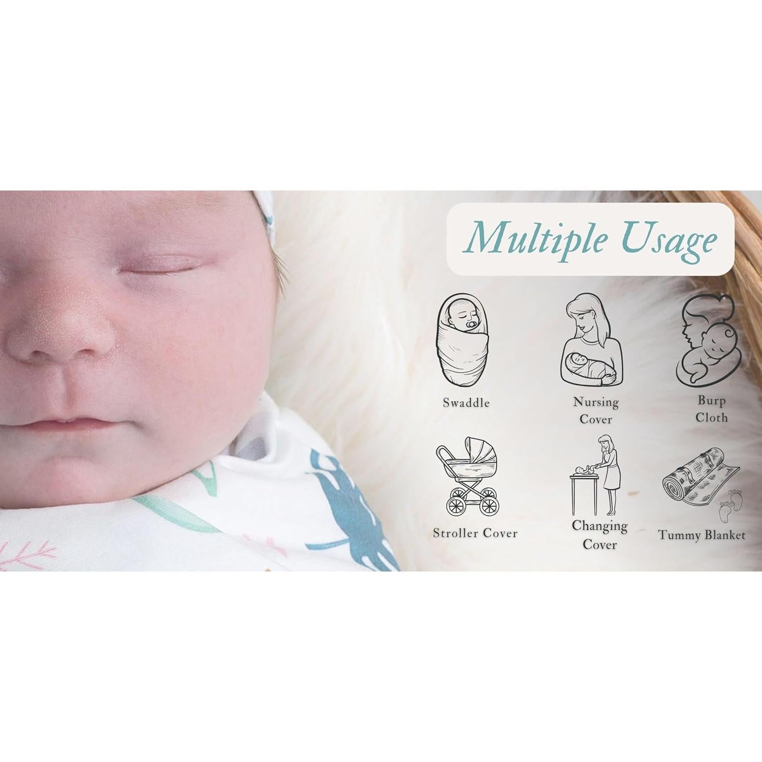 Conjunto Manta y Gorra Bebé Terriboo Estampado Animales 80x80 cm