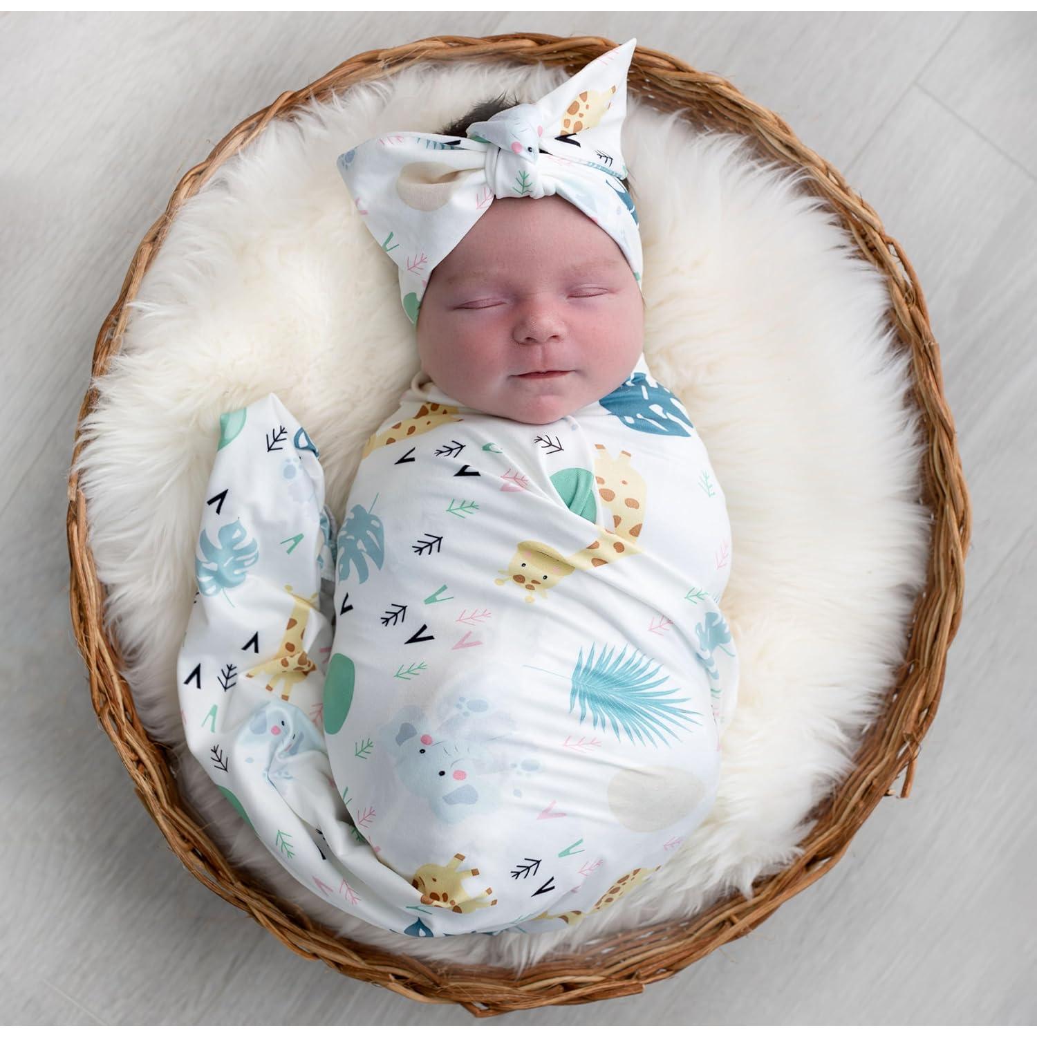 Conjunto Manta y Gorra Bebé Terriboo Estampado Animales 80x80 cm