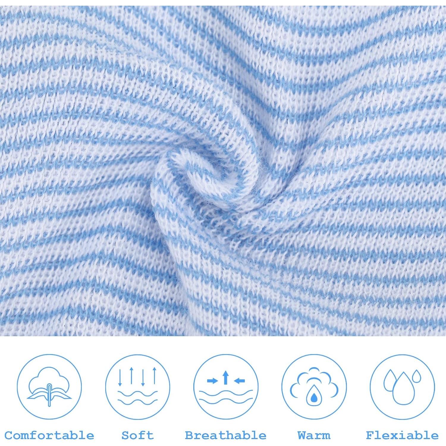 Gorros Suaves para Bebé AQOKKA 0-6 Meses Algodón 3 Piezas