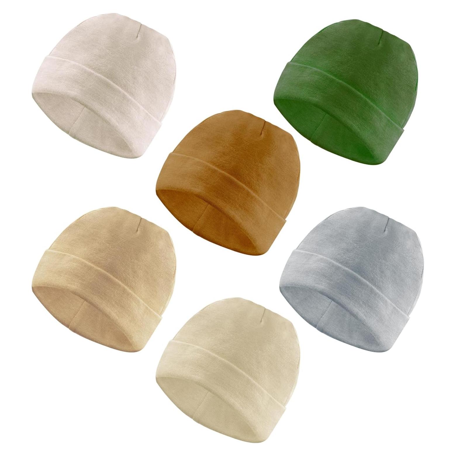Paquete de 6 Gorras para Bebés Unisex 0-6 Meses - Ajuste Seguro