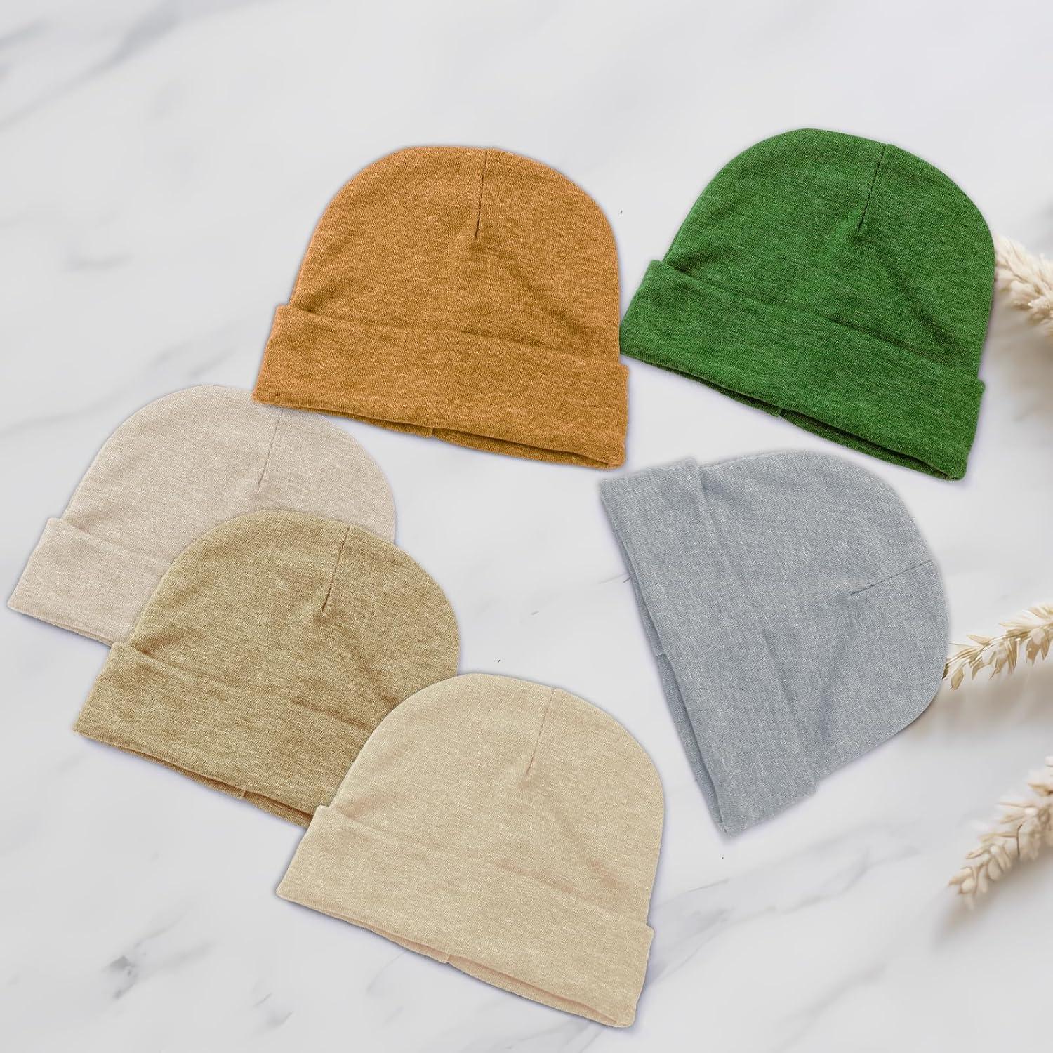 Paquete de 6 Gorras para Bebés Unisex 0-6 Meses - Ajuste Seguro