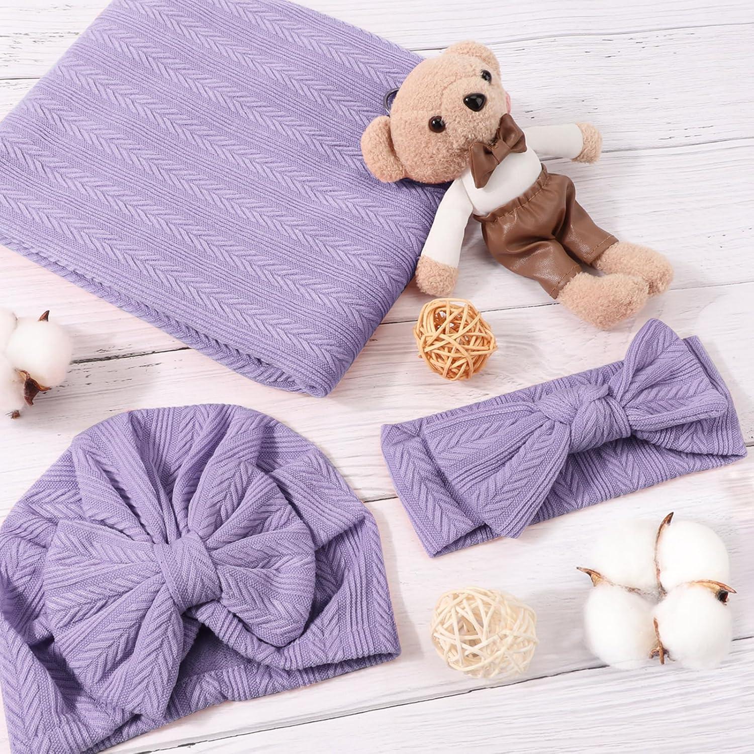 DRESHOW Manta de Recepción para Recién Nacidos 80cm Púrpura