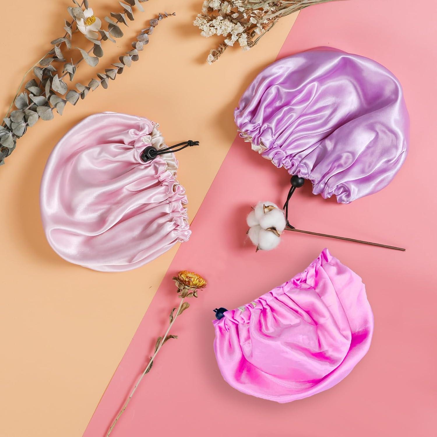 Gorros de Sueño de Satén RERYOU para Niños - 3 Piezas