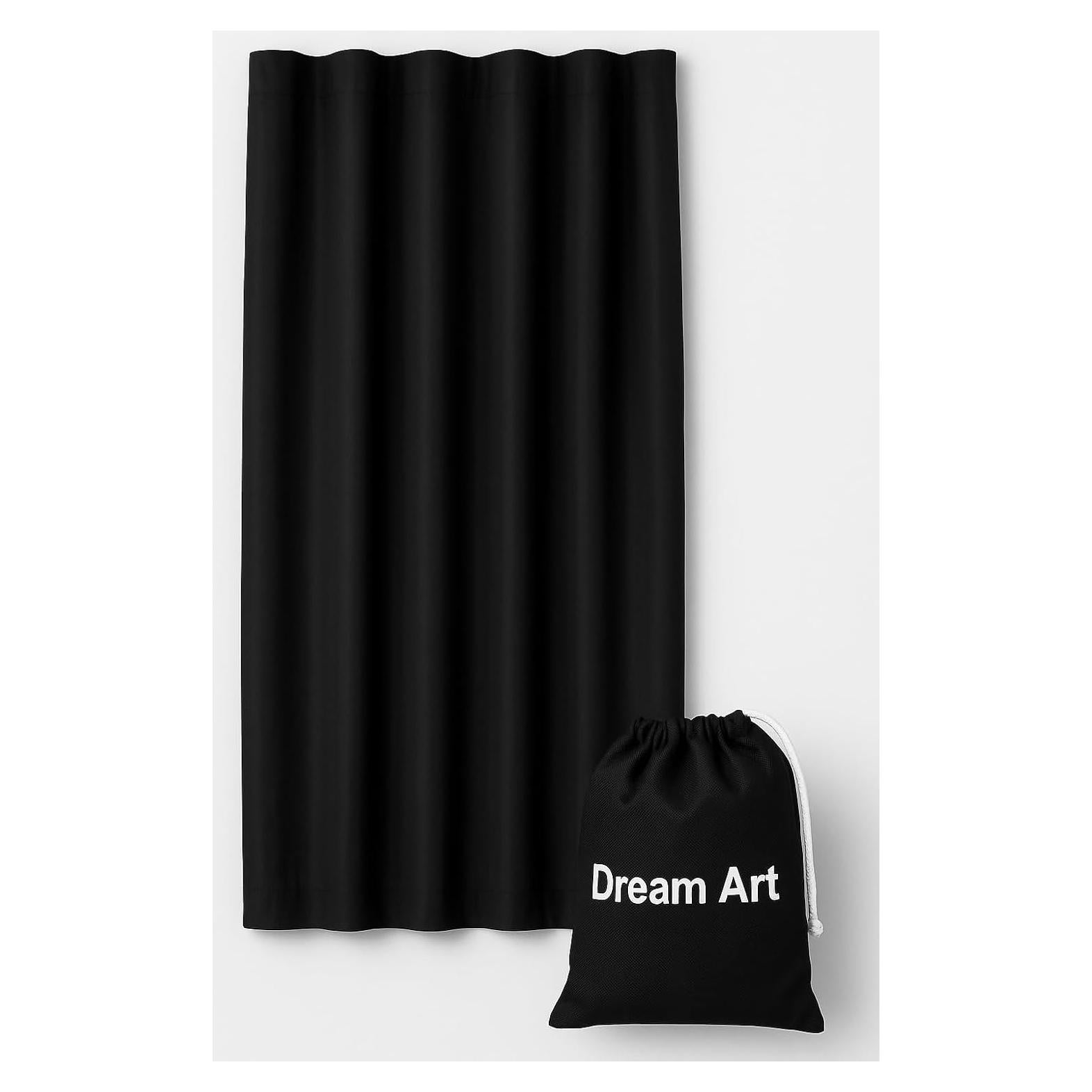 Cortina Opaca Portátil DREAM ART 132x183cm Negra Ajustable