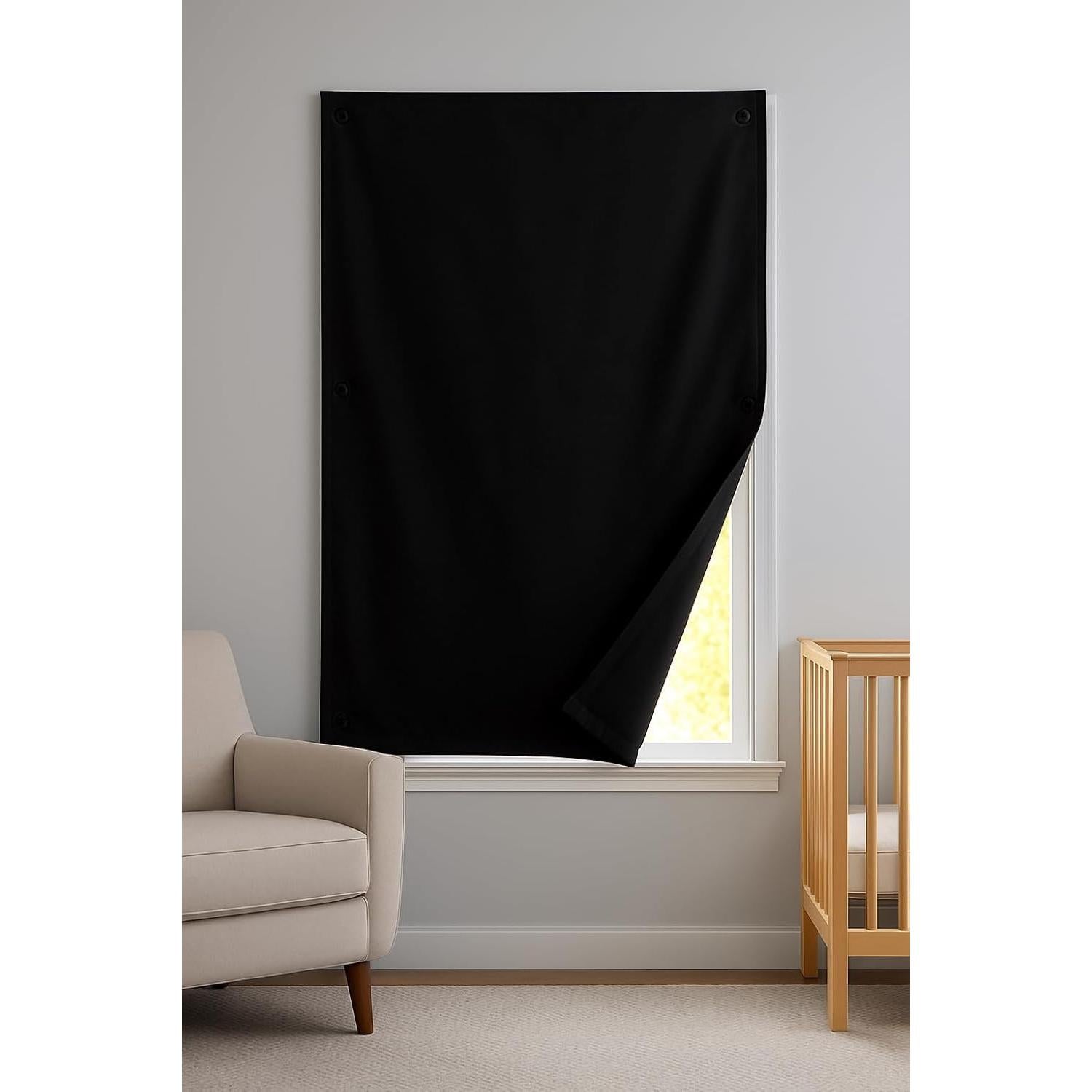 Cortina Opaca Portátil DREAM ART 132x183cm Negra Ajustable