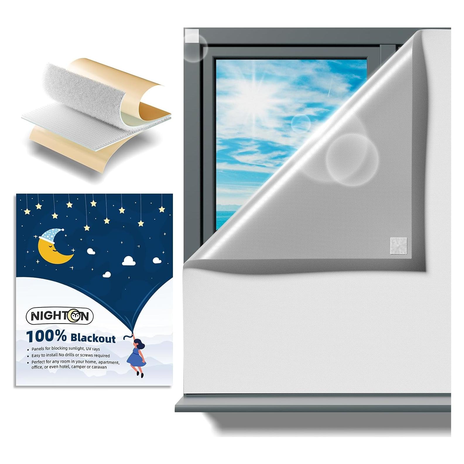 Cortinas de Oscurecimiento Portátiles NIGHTON 180x145cm 100% Opacas