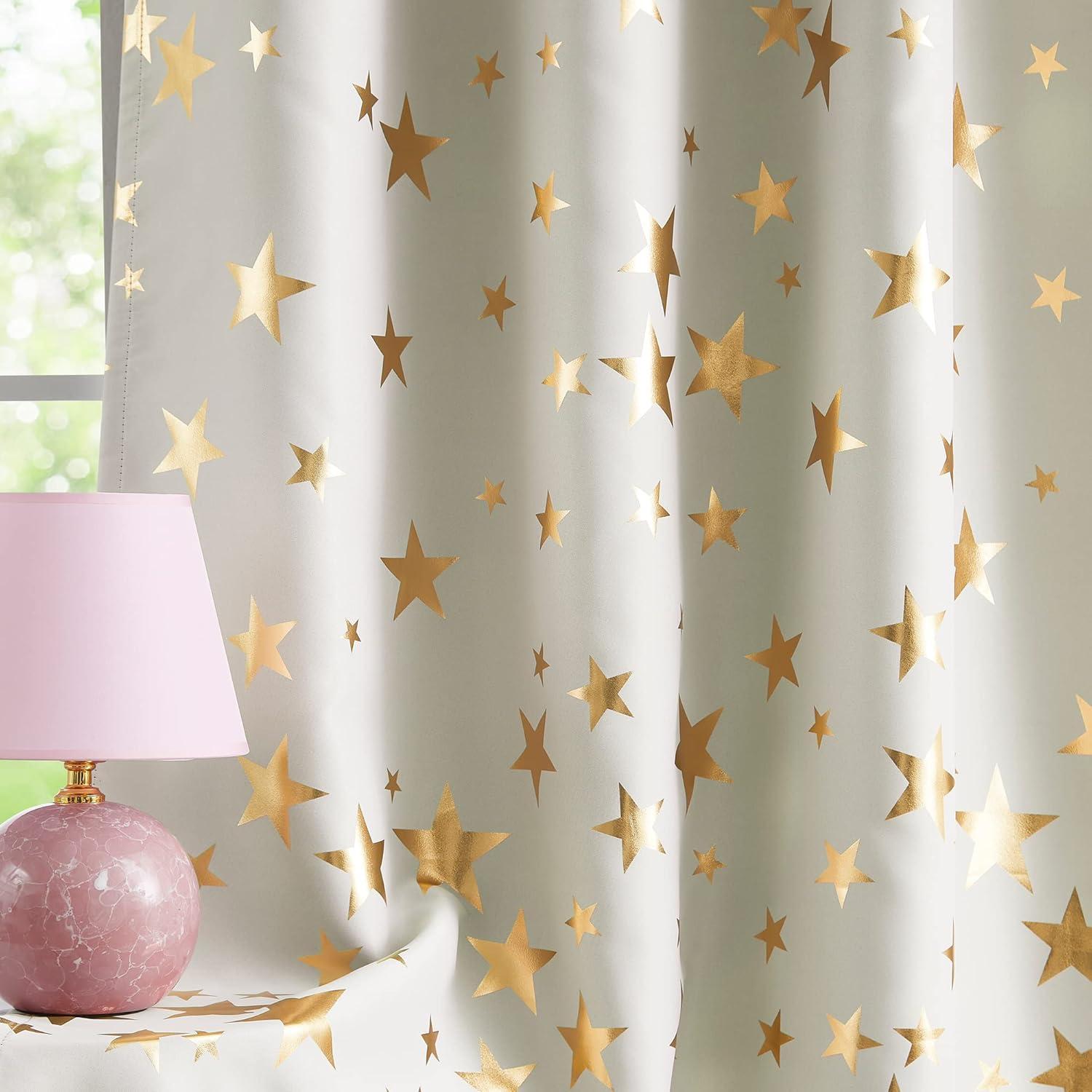 Cortinas Opacas Treatmentex Estrella Ivory 50x63 cm, Pack de 2