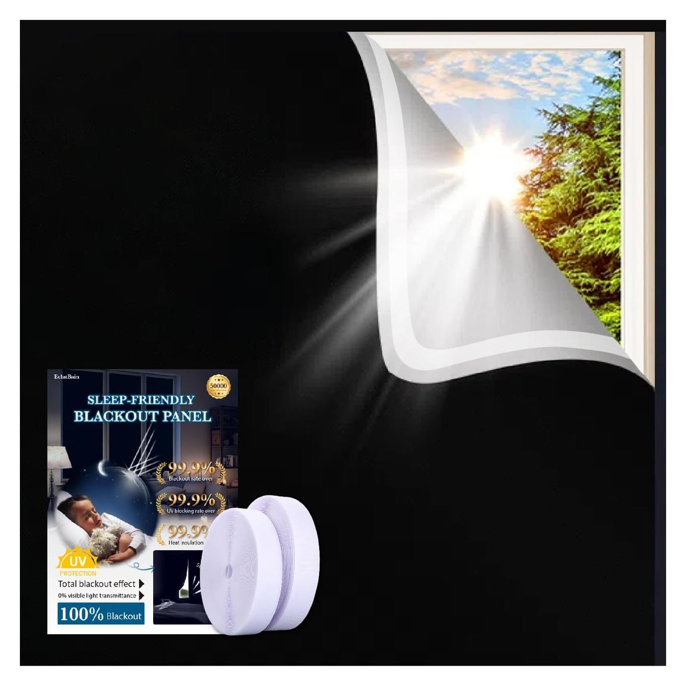 Cortinas Opacas EclatBain 145x399 cm para Ventanas Interiores