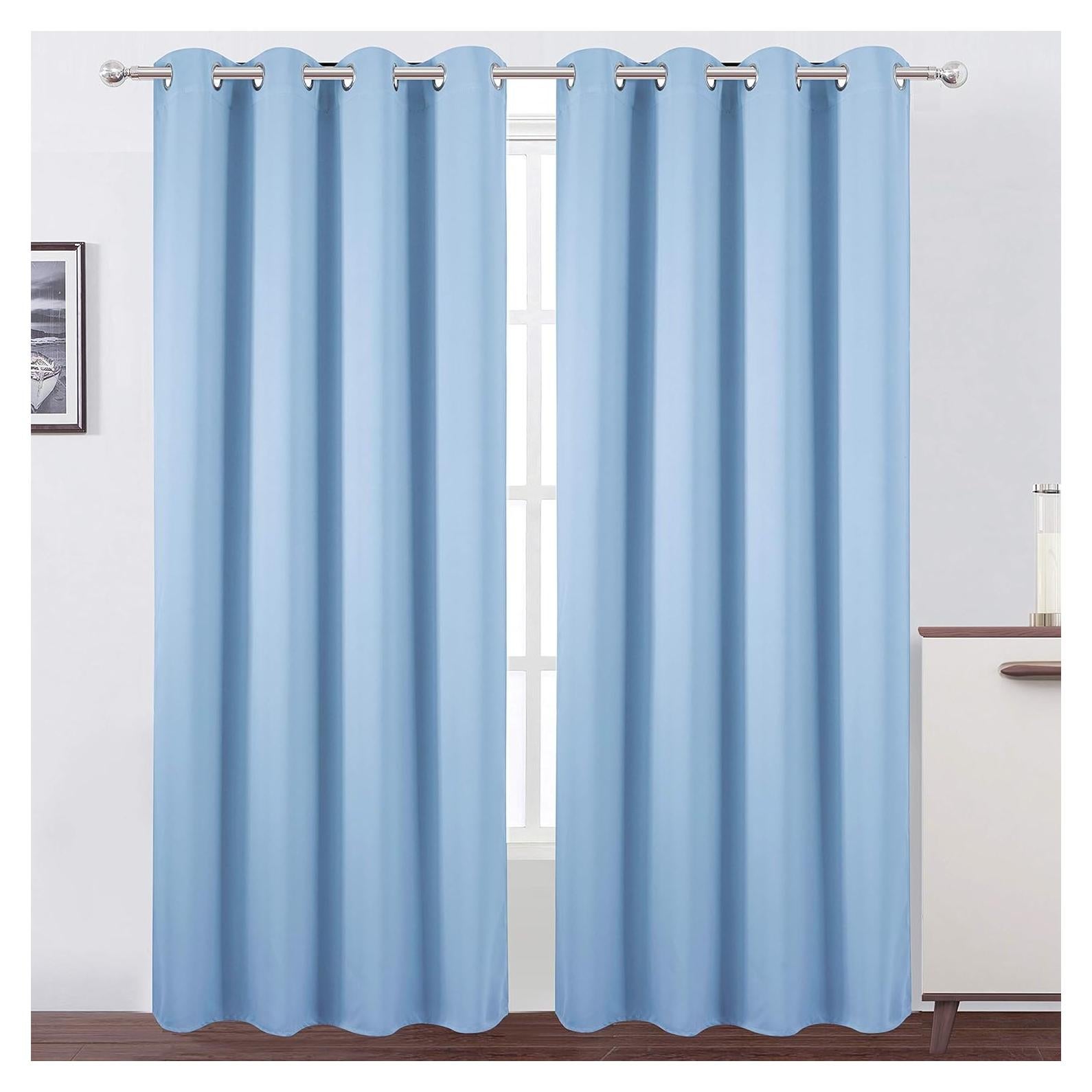 Cortinas Blackout Térmicas LEMOMO Azul Cielo 52x84 cm - Juego de 2