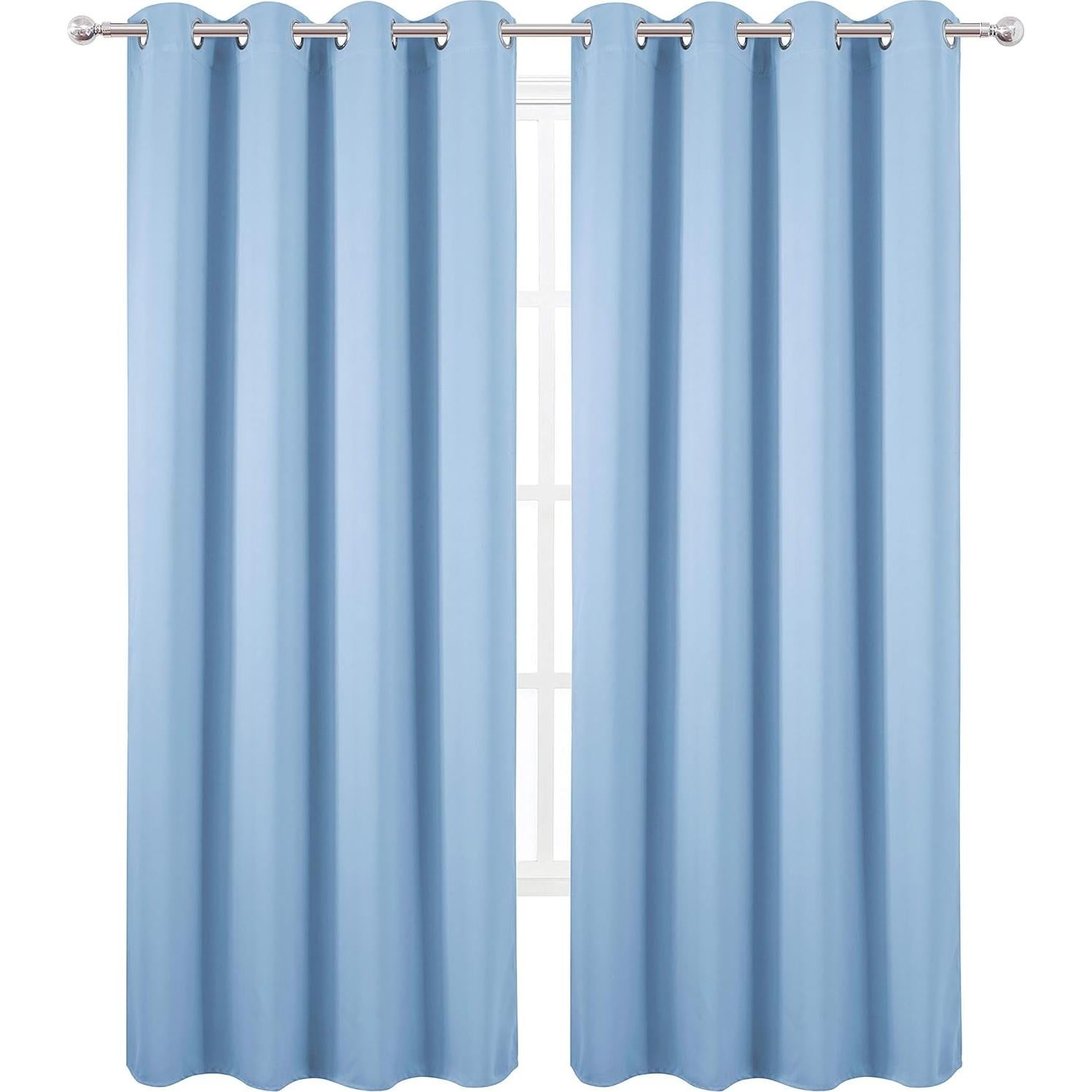 Cortinas Blackout Térmicas LEMOMO Azul Cielo 52x84 cm - Juego de 2
