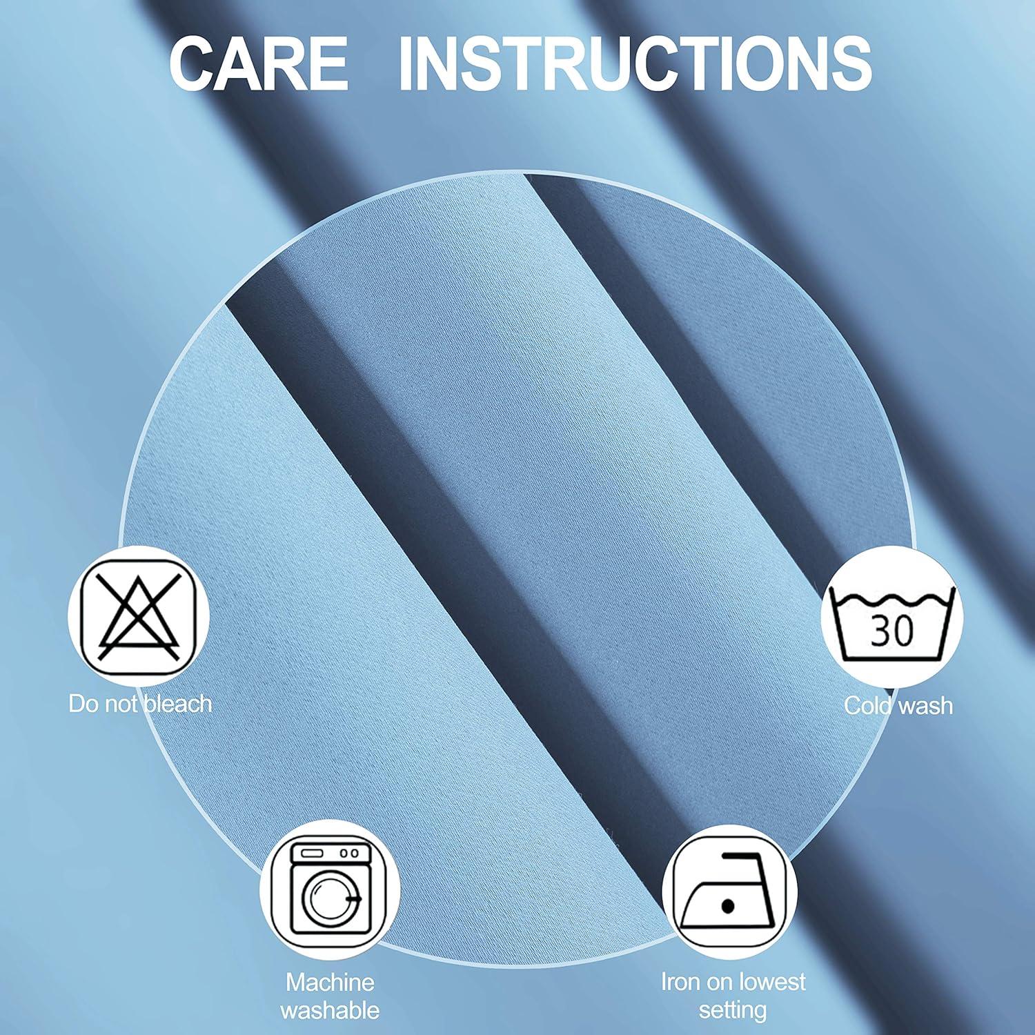 Cortinas Blackout Térmicas LEMOMO Azul Cielo 52x84 cm - Juego de 2