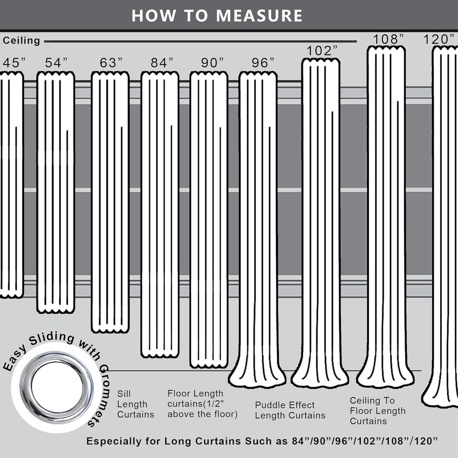 Cortinas Opacas KOUFALL Azul Claro 86.4x114.3 cm (Paquete de 2)