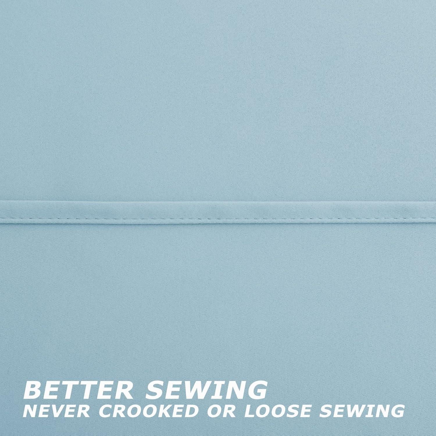 Cortinas Opacas KOUFALL Azul Claro 86.4x114.3 cm (Paquete de 2)