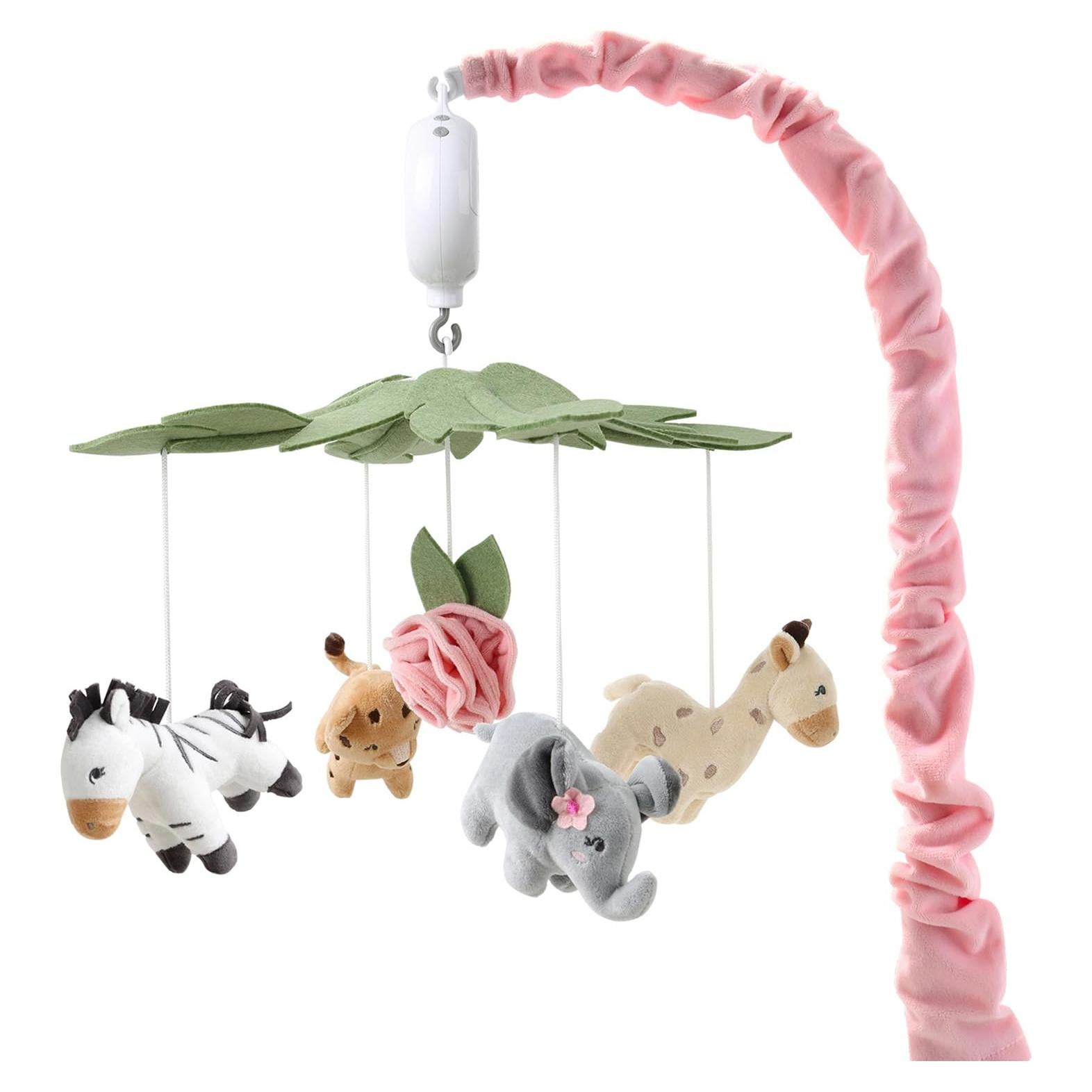 Móvil de Cuna Musical The Peanutshell Rosa con 12 Nanas